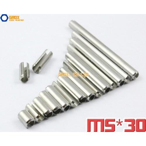 50 Pieces M5 x 30mm 304 Stainless Steel Slotted Spring Tension Pin Sellock Roll Pin