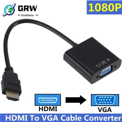 1080P HDMI-compatible to VGA Adapter Digital to Analog Converter Cable For Xbox PS4 PC Laptop TV Box to Projector Displayer HDTV