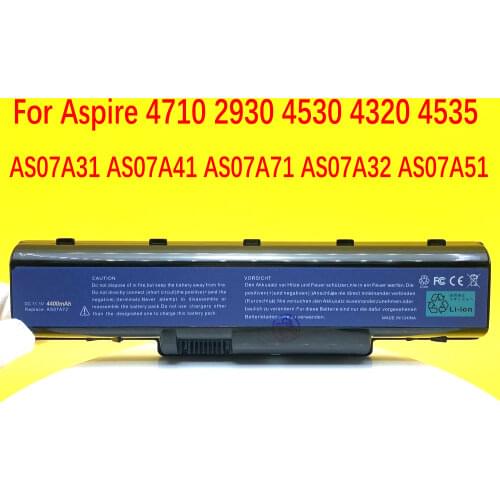 AS07A31 4400mAh Laptop Battery For Acer AS07A31 AS07A41 AS07A71 AS07A32 AS07A51 for Aspire 4710 2930 4530 4320 4535