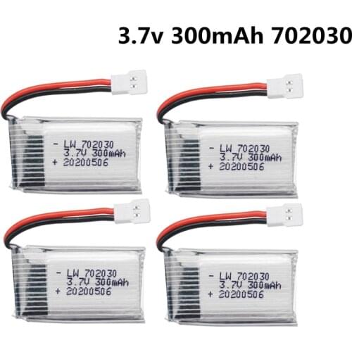 3.7V 300mAH Lipo Battery For Udi U816 U830 F180 E55 FQ777 FQ17W Hubsan H107 Syma X11C FY530 RC Drone Battery