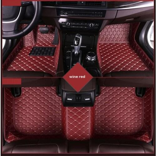 Custom car floor mat 7 seats for Toyota Prius Estima Previa Sienna LE XLE Alphard auto foot pad automobile styling