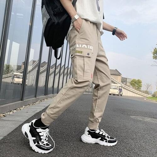 2021 New Mens Fashion Punk Pants Japanese Style Streetwear Men Pants 4 Seasons Versatile Techwear Campus Sports Basketball Pants
