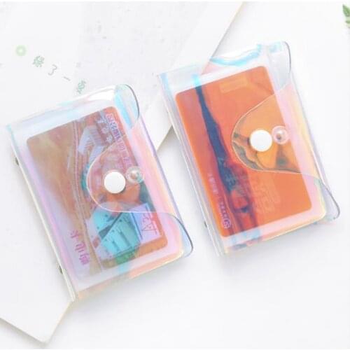 Fashion Laser Transparent Function 20 Bits Rfid ID Bank Card Case Business Holder Women Men Credit Passport Bag Wallet Purse