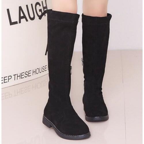 Fur Kids Snow Boots Winter Female Fashion Boots Girls Princess Knee-length Martin Boots Child Casual Sport Shoes Hot Sneakers