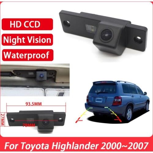 Starlight night vision CCD Full HD car rear view camera Waterproof For Toyota Highlander 2000 2001 2002 2003 2004 2005 2006 2007