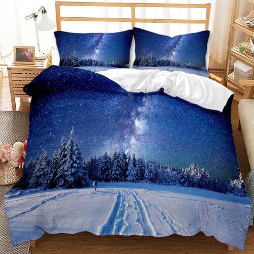 3D Print Star Sky Milky Way Universe Comforter Bedding Set Queen Twin Single Size Duvet Cover Set Pillowcase Home Textile Luxury