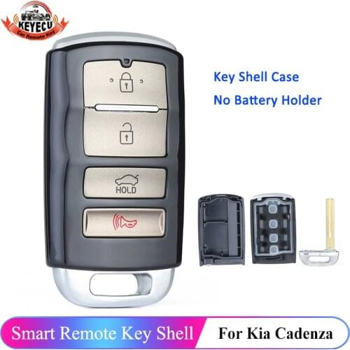 KEYECU Replacement Smart Remote Car Key Shell Case 4 Button for Kia Cadenza 2013 - 2016