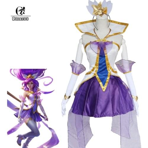 ROLECOS LOL Janna Cosplay Costumes Star Guardian Janna Cosplay Costume Magical Girl LOL Dress Women Costume