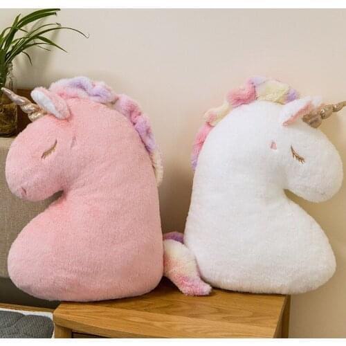 Cute Unicorn doll plush toy sleeping pillow pony doll gift Interesting birthday present originality Gifts for children delicate