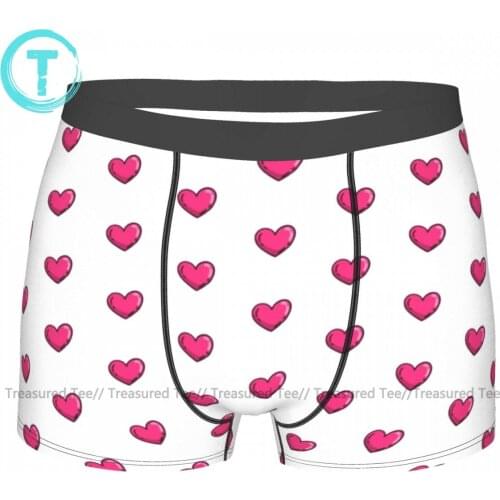 Heart Underwear Sublimation Trenky Polyester Trunk Design Classic Man Boxer Brief