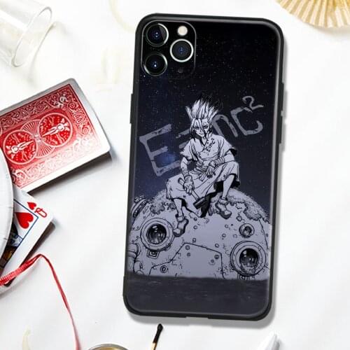 Doctor Dr STONE Senku Ishigami Soft Silicone Glass Phone Case Cover Shell For IPhone SE 6 6s 7 8 Plus X XR XS 11 12 Mini Pro Max