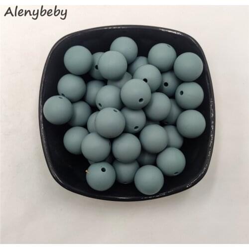 Food Grade Silicone Round Pearl Beads Teether 12/15mm Baby Teething Necklace DIY Pacifier Chain Care Infan Teether Product