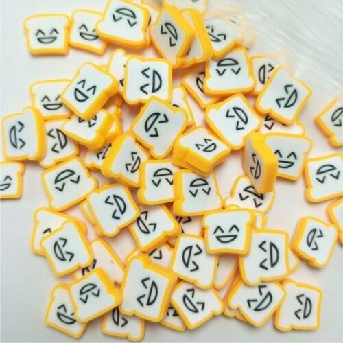 100g Polymer Clay Simulation Bread Slice Sprinkles for Crafts DIY Making Nail Art Decoration Slime Material Accessories