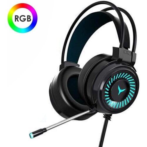 Gaming Headphones Bass Stereo PC Wired Earphones With Mic Professional Led Breathing Light Gamer Headset for Computer PS4 PS5