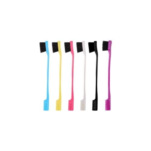 1PC Multicolor Double Sided Edge Control Hair Comb Hair Styling Eyebrow Combing Hair Brush Hairdressing Beauty Tools