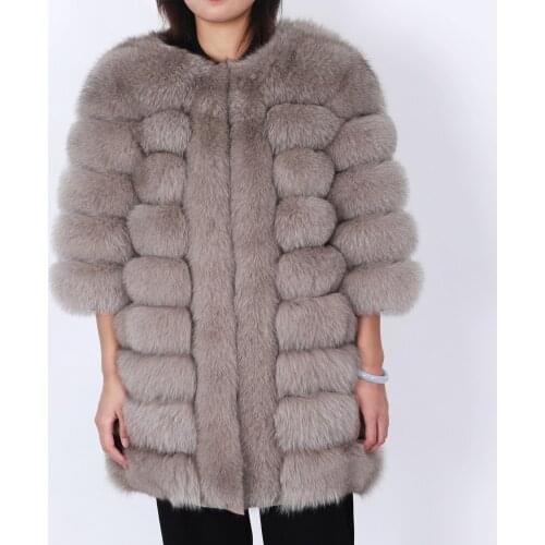 Real Fur Coat 100% Natural Fox Fur Coat High Quality Fur Vest Free Shipping