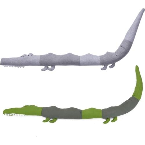 T5EC Cute Cartoon Crocodile Baby Bed Surrounding Comforting Pillow Newborn Children