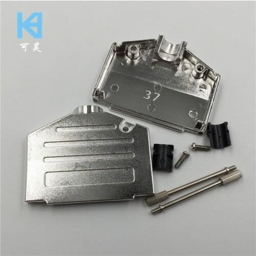 Zinc alloy conventional assembly DB37P metal shell High quality long screw nickel-plated 8W8 Metallic iron shell