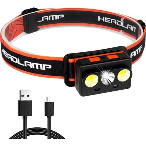 XPG+COB Induction Headlight LED Outdoor Camping With Magnet Hook USB Charging Small Headlight sport