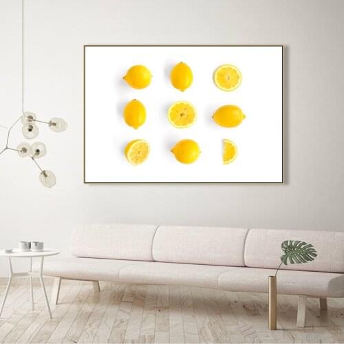 Apple Lemon Orange Sliceed Fruit Pictures Wall Art Posters Canvas Painting and Prints Living Room Electric Box Home Decoration