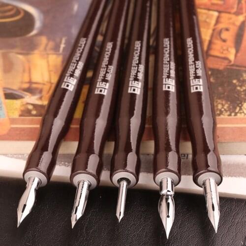 Japan GREAT MASTER Dip Pen Fountain Pen Professional Comics Tools Comics Dip Pen 5 Shaft 5 Nib Set