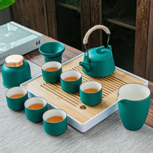Japanese Luxury Tea Set Modern Porcelain Kung Fu Gift Teapot Strainer Simple Tea Set Office Teteras Household Products DG50TS