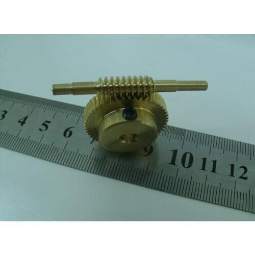 0.5m modulus worm turbine shaft metal copper scroll bar gear micro motor large reduction ratio 1:50 DIY model toy accessories
