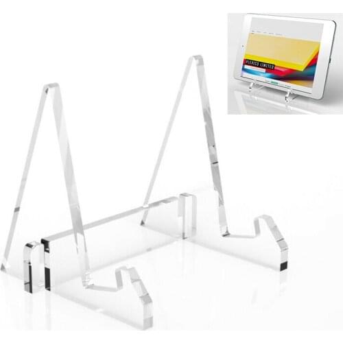 1 Pcs Acrylic Desktop Tablet Stand Transparent Clear Universal Bracket Compatible For Tablet PC iPad Book Holder Accessories