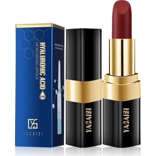 1 Pcs Hyaluronic Acid Lipstick Waterproof Nude Moisturizing Lip Stick High Pigmented MPwell