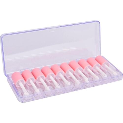 10pcs/Box 4ML Plastic Lip Gloss Tube DIY Lip Gloss Containers Bottle Empty Cosmetic Container Tool Makeup Organizer