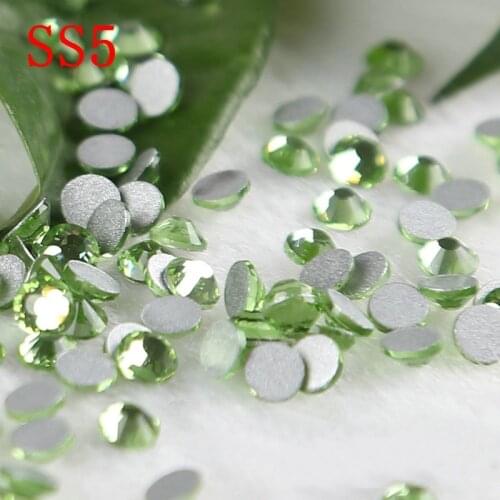 1440pcs/lot light green Non Hot Fix strass Rhinestones Crystal Nail Art Stones Wedding Dress Clothing Decorations