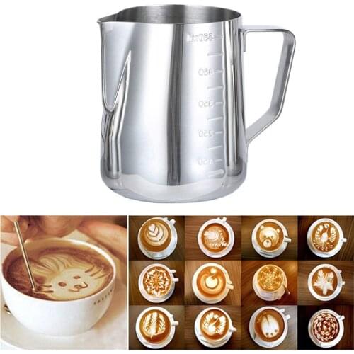 350/600/900ml Coffee Pot Kitchen Stainless Steel Milk Frothing Espresso Coffee Latte Craft Pot Kitchen Accessories