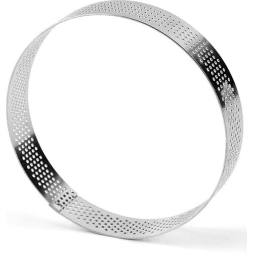 6-10 Cm Round Perforated Breathable Mousse Cake Ring Non-stick Stainless Steel Cake Ring Cake Tool, Breathable Cake Ring 2 2