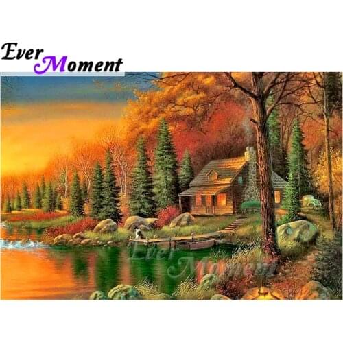 Ever Moment Diamond Painting Full Square Drill Mosaic Picture Of Rhinestone Scenery Diamond Embroidery Home Decoration ASF1516