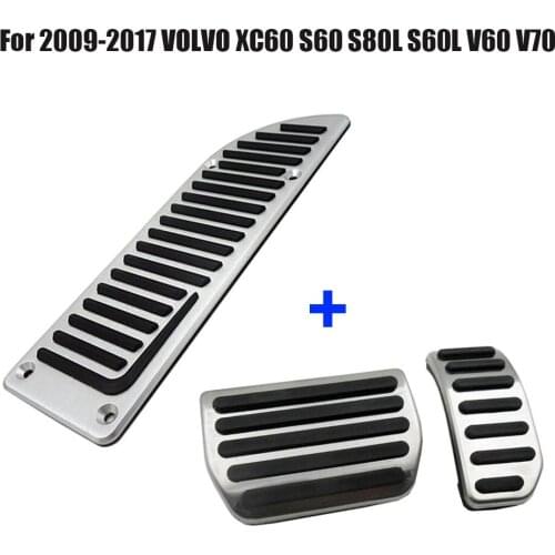 Aluminium AT Accelerator Gas Foot Rest Modified Pedal Pads For 2009-2017 VOLVO XC60 S60 S80L S60L V60 V70 Car Accessories