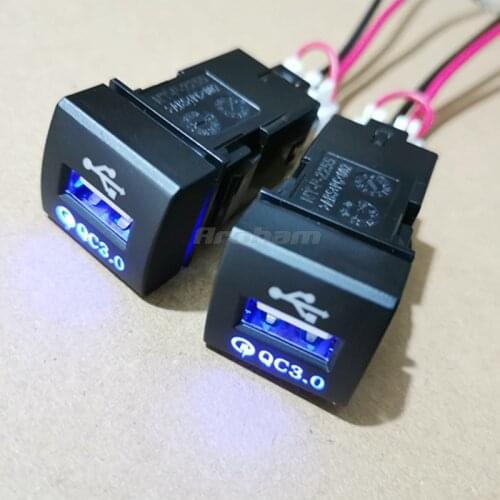 Qc3.0 Car Charger Lossless Upgrade Car Phone Charger Usb Modified Socket For Toyota Corolla 2019 2020 2021