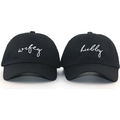 Set of 2 hubby wifey couple fashion baseball cap 100% cotton adjustable new dad hats men women sport snapback hat honeymoon