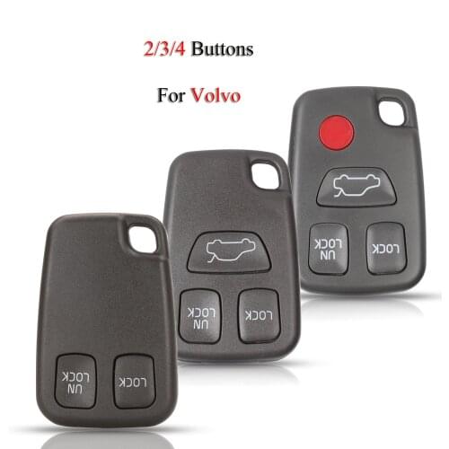 Kutery 10pcs/Lot Remote Car Key Shell For Volvo S40 S60 S70 S80 V40 V70 XC90 XC70 3/4 Buttons Replacement Key Cover Case Fob