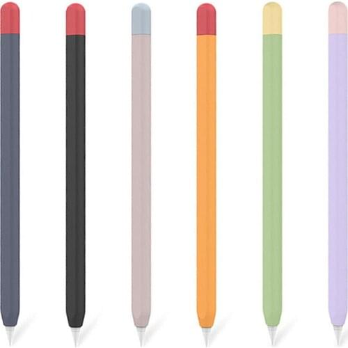 For Apple Pencil 1st 2nd Generation Colorful Soft Silicone Pen Protective Case Cover Skin Computer Accessories
