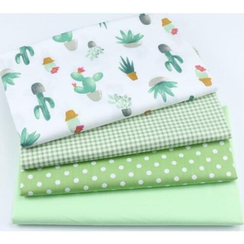 Green Series Baby Cotton Quilting Fabric by half meter for DIY Sewing Bed Sheet Dress making cotton fabric 50*160cm
