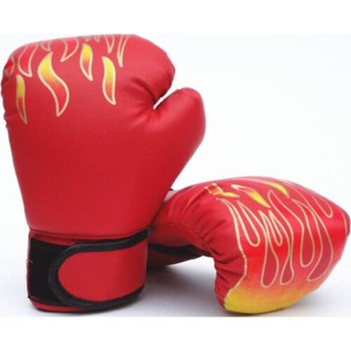 Children Boxing Gloves MMA Karate Kids Fitness Equipment PU Leathe Kick Boxing Luva De Boxe Flame boxing set For Boys 3-12Years