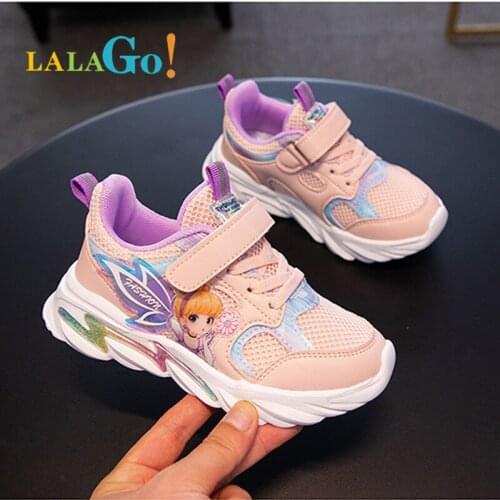 2021 Mesh Kids Sneakers Girls Lightweight Children Shoes Casual Breathable Shoes Non-slip Girls Sneakers Zapatillas Size 26-37