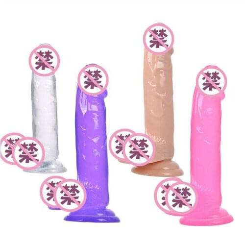 Soft Jelly Dildo Realistic Erotic Crystal Simulation Male Penis Female Vaginal Massage Orgasm Masturbation Adult Toys for Women