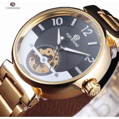 Forsining Famous Automatic Skeleton Watches Brand Luxury Men Blue Dial Skull Horloge Auto Gold Mechanical Wrist Watch Best Gift