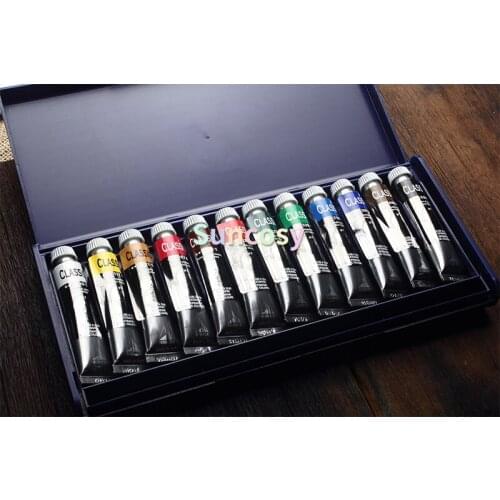 Maimeri Classico Oil Colors 12 Color 20 Ml, Colori Ad Olio Classico Confezione In Plastica Box Gifted Set, Art Supplies