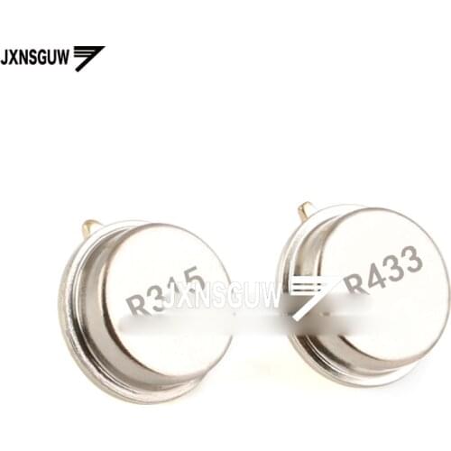 10PCS straight Insert crystal oscillator R315A 315Mhz/R433A 433Mhz round tripod surface acoustic resonator