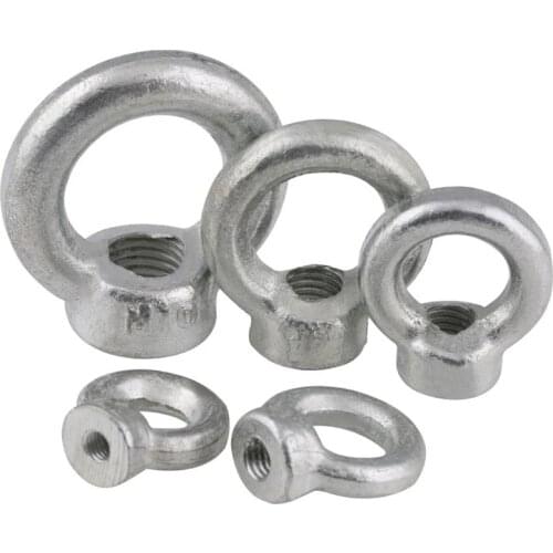 Metric Carbon Steel Zinc Plated Lifting Eye Nut Ring Nut Screw Ring Eye Bolt Lifting Eye Nut Thread M6 M8 M10 M12 M16
