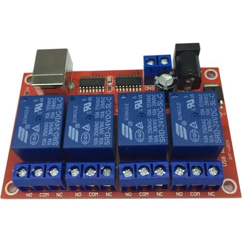 Relay Shield Module,4 Channel Relay Control Board Module for PLC control 24V