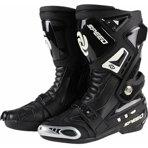 Pro-biker Motorcycle Racing Off Road Boots Speed Boats Microfiber Leather Racing Shoes Motorcycle Protective Gear Unisex Boots