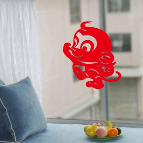 New Year Monkey wall sticker window home decor shop store living room bedroom Vinyl wallstickers